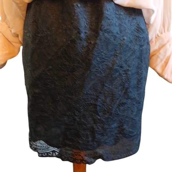 ZARA Bicolor Mini Dress Black Skirt and Blush Pink Sheer Blouse Outfit sz Medium - Picture 2 of 11